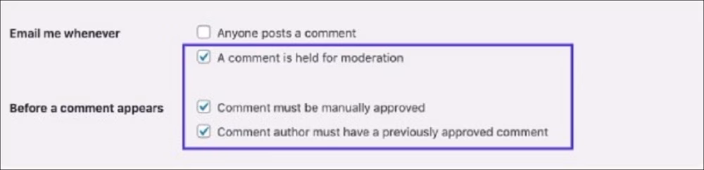 Enable Comment Moderation